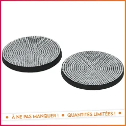 2 repose gobelet auto bling