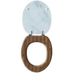 Abattant wc effet marbre blanc b