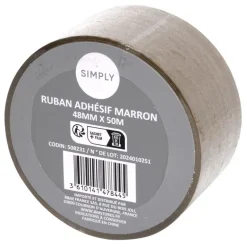 Adhesif d'emballage marron