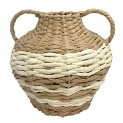 Amphore deco double anse tressee