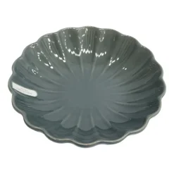 Assiette creuse verte fleur