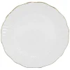 Assiette plate blanche embossee