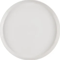 Assiette plate blanche rebord dr