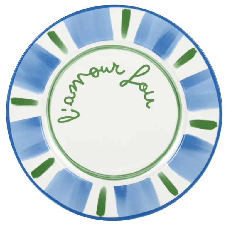 Assiette plate coloree d27cm