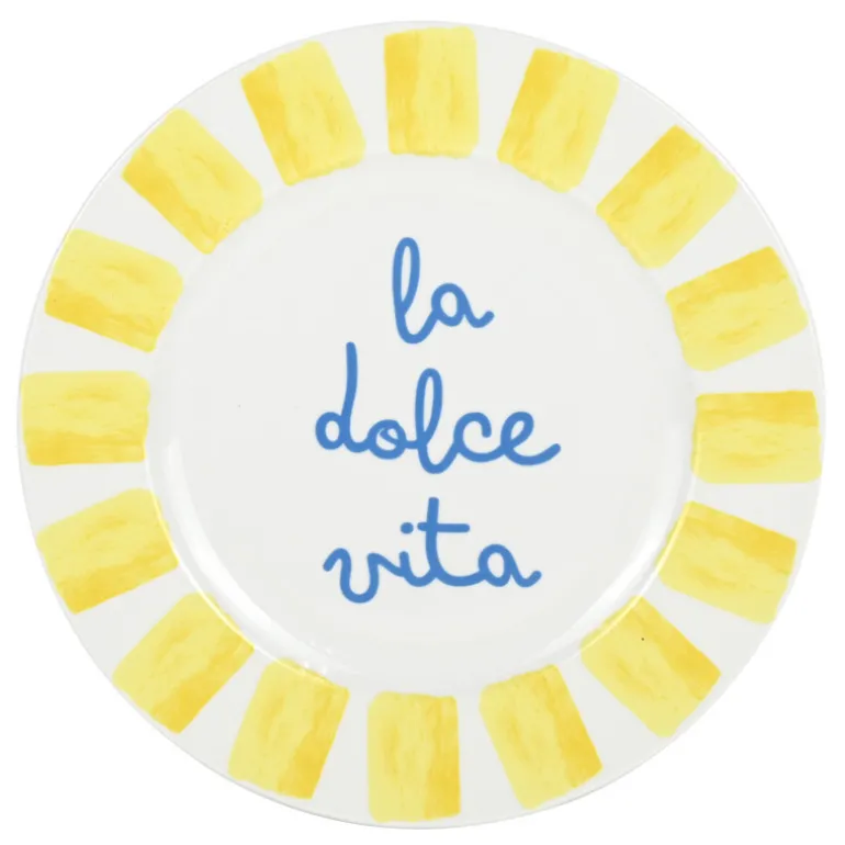 Assiette plate coloree d27cm