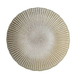 Assiette plate striee marron d26