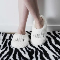 Ballerine sherpa avec broderie