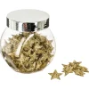 Bocal deco etoile paillette dore