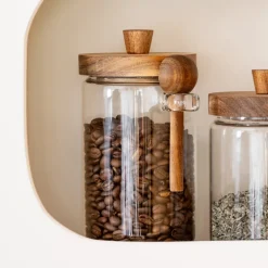 Bocal en verre et cuillere 700ml