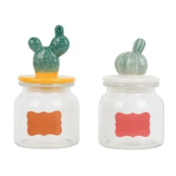 Bocal en verrre avec couvercle c