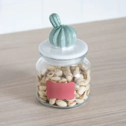 Bocal en verrre avec couvercle c