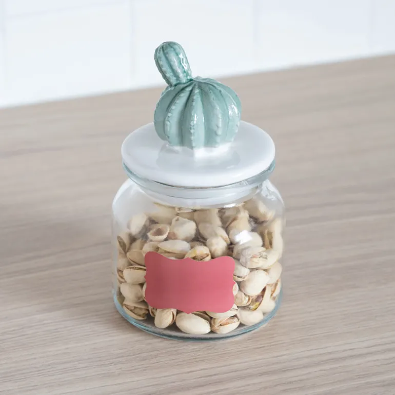 Bocal en verrre avec couvercle c