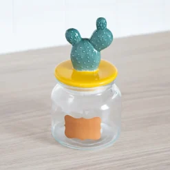 Bocal en verrre avec couvercle c