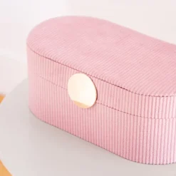 Boite a bijoux velours cotele