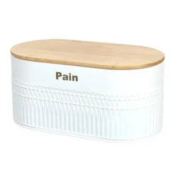 Boite a pain metal et bambou