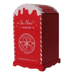 Boite aux lettre rouge en bois h