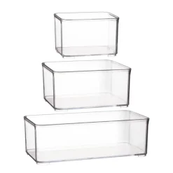 Boite empilable transparente