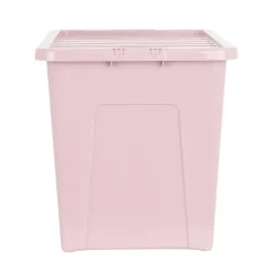 Boite 80l avec couvercle rose