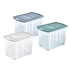 Boite plastique a roulette 65l