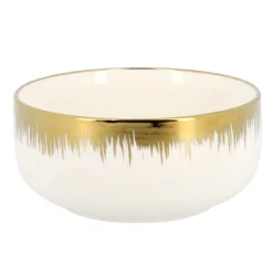Bol blanc bord dore d14cm