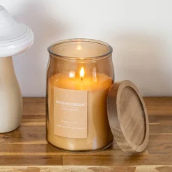 Bougie couvercle bois m