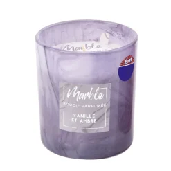 Bougie parfumee pot effet marbre
