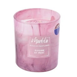 Bougie parfumee pot effet marbre