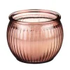 Bougie pot verre strie