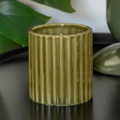 Bougie striee vert