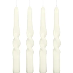 Bougies twist creme x4