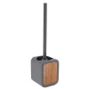 Brosse wc carre acacia/gris