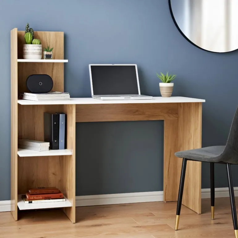 Bureau avec etageres