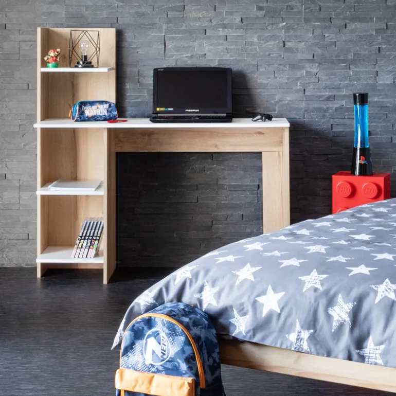 Bureau avec etageres