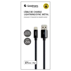 Cable usb a to lightning 2 m met