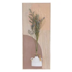 Cadre deco vase fleurs sechees