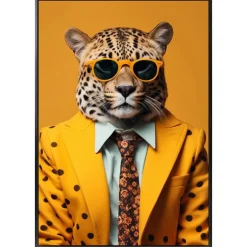 Cadre image leopard 50x70cm