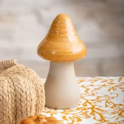 Champignon ceramique ocre