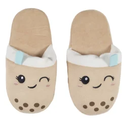 Chaussons beige/bleu kawaii
