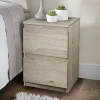 Chevet 2 tiroirs bois clair