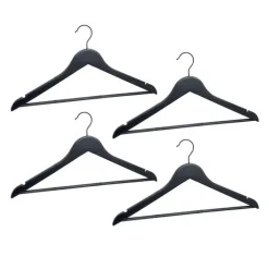 Cintres en bois noir mat x4