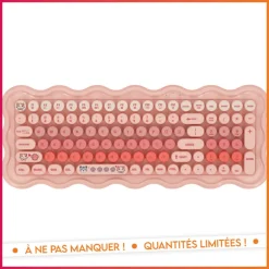 Clavier vague rose clair