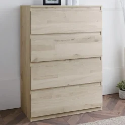 Commode 4 tiroirs finition bois