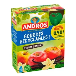 Compotes pomme/vanille x4