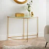 Console dessus verre decor marbr