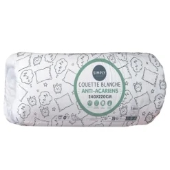Couette blanche anti aca 240x220
