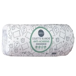 Couette blanche anti aca 200x20