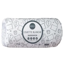 Couette blanche 260x240