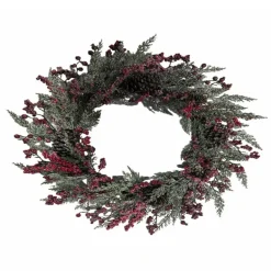 Couronne avec baies rouge 73cm