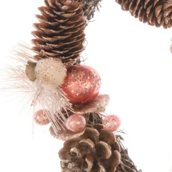 Couronne coeur pomme de pin