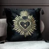 Coussin exvoto 40x40cm noir